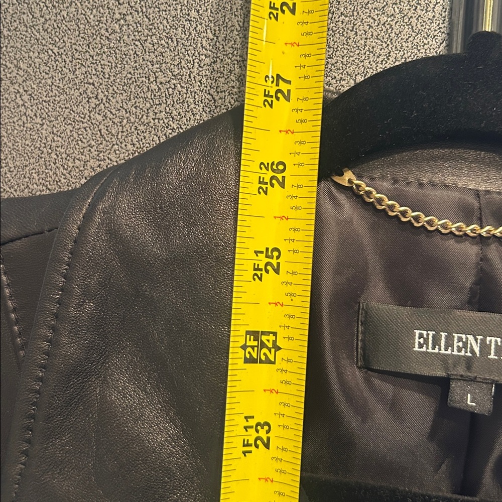 Ellen Tracy Women's Black Buttery Soft Leather Jacket Large - Picture 8 of 10